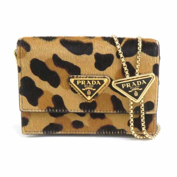 PRADA Accessories - Prada business card holder/card case, calfskin, brown, men's/women's, 1MR034 ...